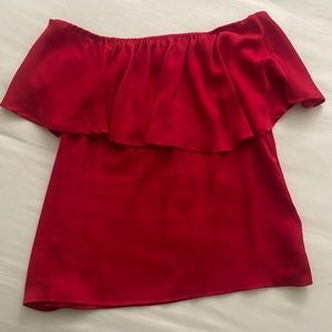 Red off shoulder top